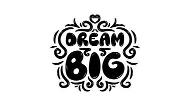 Basit monokrom motivasyonel alıntı tasarımı. Temiz beyaz arkaplanda zarif girdaplarla 