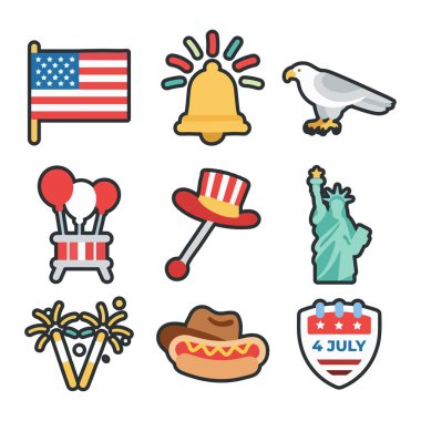 Amerikan Bağımsızlık Günü Simgesi Ayarlandı