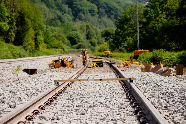 Construction Railway Track Work Railway England — Stock Photo, Image
