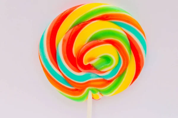 Multi Colored Candy Lollipop Close Stick Stock Image