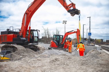Kanada 'da bir demiryolu platformu inşa ediliyor