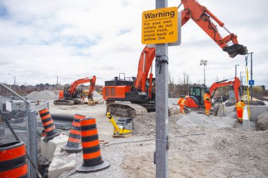 Kanada 'da bir tren istasyonu inşaatı