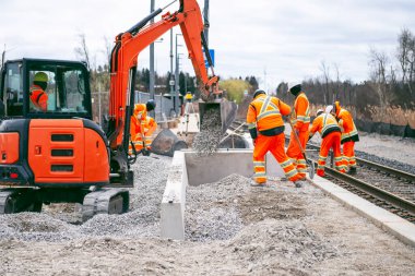 Kanada 'da demiryolu inşaatı, şantiye
