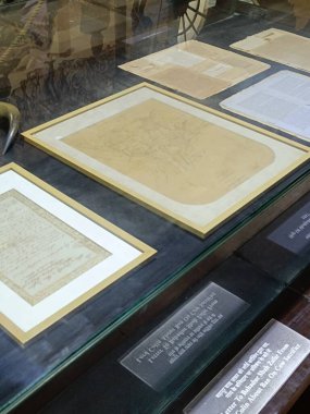 Delhi, Hindistan - Müzedeki eski Delhi haritası, Müzedeki eski bir harita 13 Aralık 2023