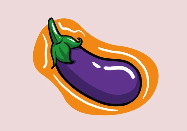 Peach cartoon emoji icon eggplant emoticon Vector Image