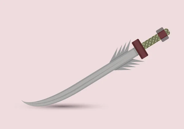 Cartoon Spielschwert Cartoon Schwert Für Spiel Auf Weißem Hintergrund Vektorillustration — Stockvektor