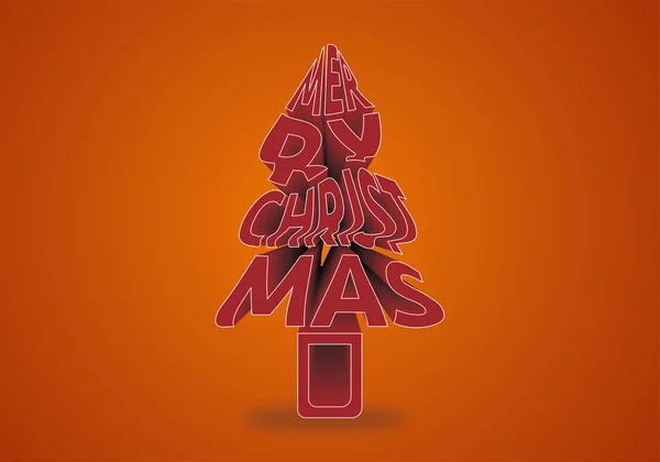 Joyeux Lettrage Noël Forme Pin Pour Nez Élément Design Fond — Image vectorielle