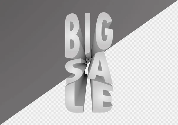 Big Sale Lettering Poster Annunci Social Media Elemento Design Sfondo — Vettoriale Stock