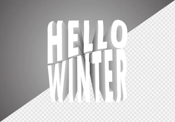 Ahoj Zimní Nápisy Pro Plakáty Nebo Reklamy Sociálních Médiích Prvek — Stockový vektor