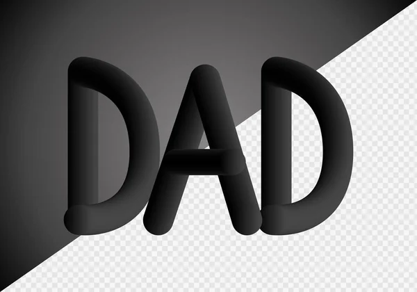Lettere Dad Poster Annunci Social Media Elemento Design Fondo Isolato — Vettoriale Stock