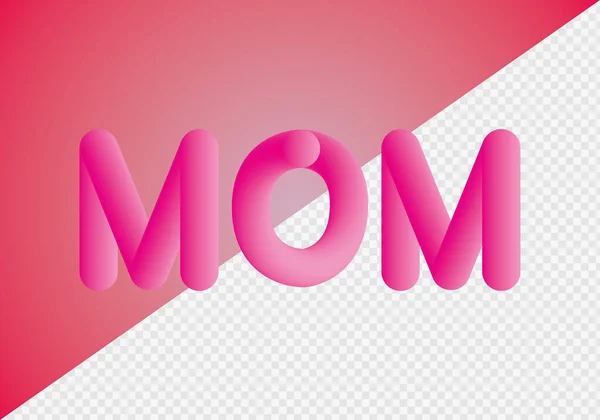用于海报或社交媒体广告的Mom字母 3D设计元素 孤立的背景 — 图库矢量图片