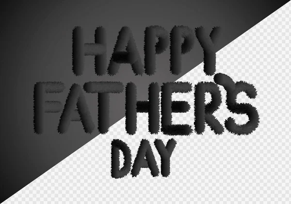 Happy Father Day Fluffy Lettering Poster Social Media Ads Design — Stock Vector