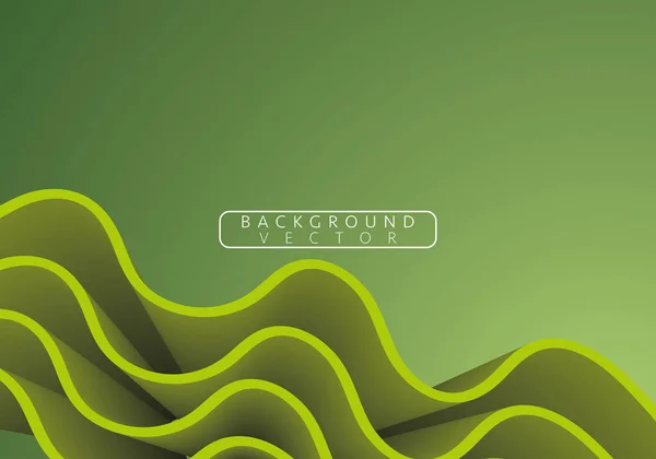 Green Abstract Background Fluide Coulant Couleur Liquide Fluide Fond Affiche — Image vectorielle