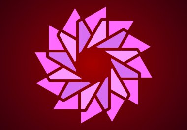 Soyut geometrik şekil tasarımı. Logo için soyut geometrik şekil.