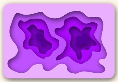 Arkaplan renkli kağıt kesme şekillerinin vektörü. 3D soyut kağıt sanatı, iş için tasarım düzeni