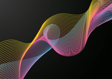 Soyut çarpık Çapraz Çizgili Arkaplan. Vektör eğimli eğimli, dalgalı çizgi desenli. İş tasarımınız için yepyeni bir tarz