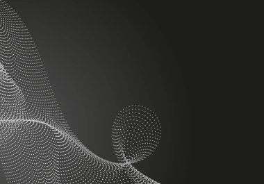 Dinamik arkaplan posterli soyut noktalar. teknoloji ağı Vektör illüstrasyonu.