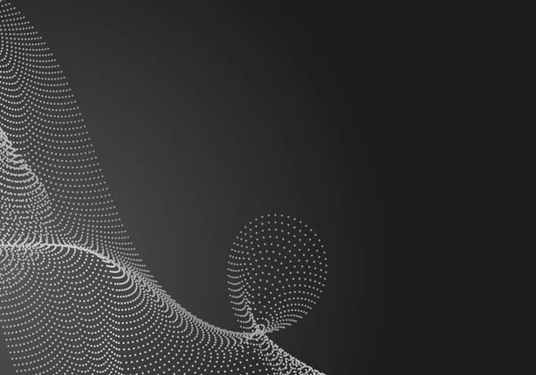 Dinamik arkaplan posterli soyut noktalar. teknoloji ağı Vektör illüstrasyonu.