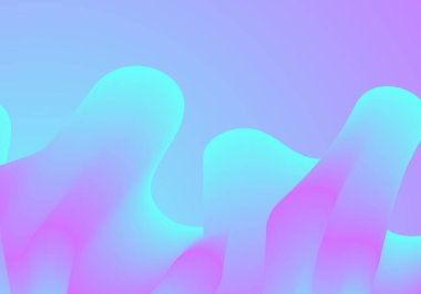 Abstract soft color fluid wave. Duotone geometric compositions with gradient 3d flow shape. Innovation mode vector