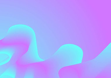 Abstract soft color fluid wave. Duotone geometric compositions with gradient 3d flow shape. Innovation mode vector