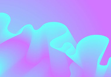 Abstract soft color fluid wave. Duotone geometric compositions with gradient 3d flow shape. Innovation mode vector