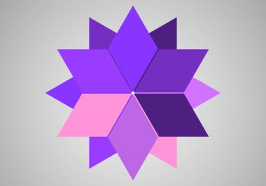 70s Retro floral shape. 60s and 70s Retro style and Aesthetic.