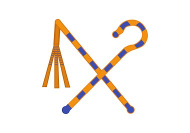 Pharaoh symbols icon flat isolated on white background. Egypt Symbol. vector illustration