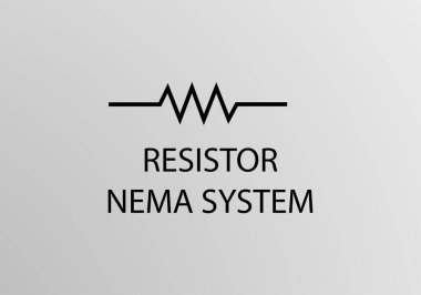 Resistor Nema System Symbol, Vector symbol design. Engineering Symbols.