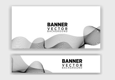 Vector abstract graphic design Banner. Vector horizontal banner template, abstract design.