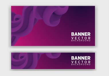 Vector abstract graphic design Banner. Vector horizontal banner template, abstract design.