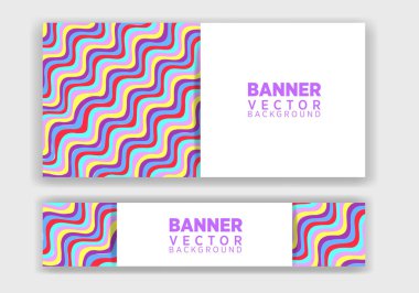 Vector abstract graphic design Banner. Vector horizontal banner template, abstract design.