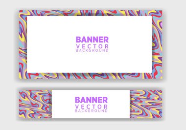 Vector abstract graphic design Banner. Vector horizontal banner template, abstract design.