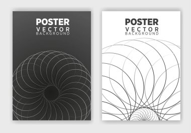 Abstract Poster Template. Brochure and letterhead template design for business. Company identity brochure template collection. Business presentation vector vertical orientation front page mock up set.