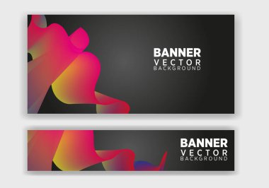 set of creative web banners of standard size. Vertical, horizontal and square template. vector illustration