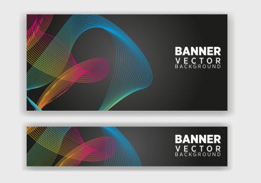 set of creative web banners of standard size. Vertical, horizontal and square template. vector illustration