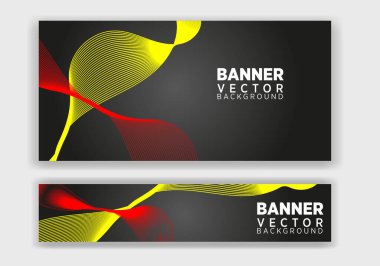 set of creative web banners of standard size. Vertical, horizontal and square template. vector illustration