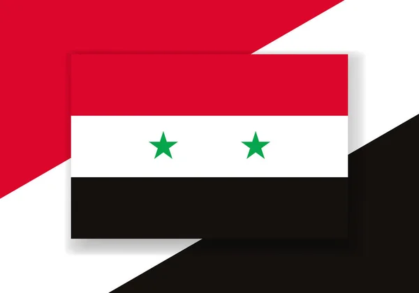 Vector Syria Flag Дизайн Прапора Країни Плоский Векторний Прапор — стоковий вектор