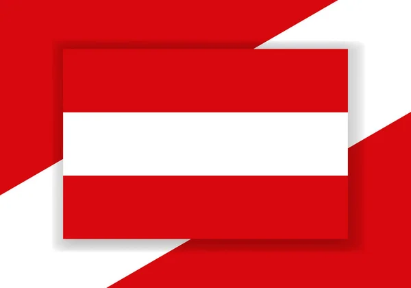 Vektor Österrike Flagga Landsflaggans Utformning Flagga För Platt Vektor — Stock vektor
