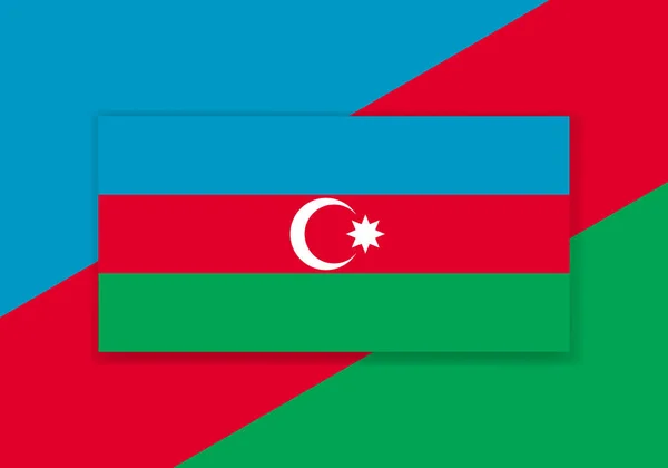 Vektor Ázerbájdžánská Vlajka Design Vlajky Země Příznak Plochého Vektoru — Stockový vektor