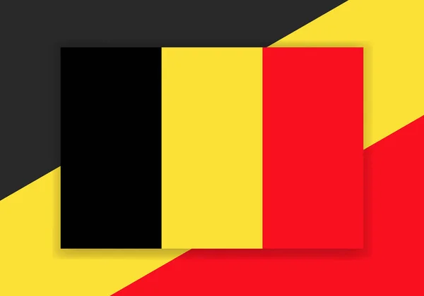 Vector Belgien Flagge Länderflaggen Design Flache Vektorfahne — Stockvektor
