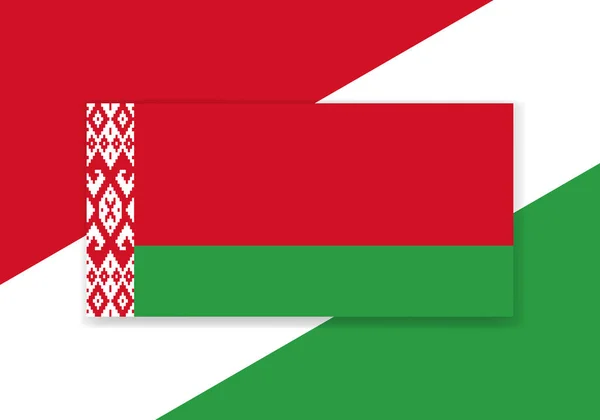 Vektor Weißrussland Flagge Länderflaggen Design Flache Vektorfahne — Stockvektor