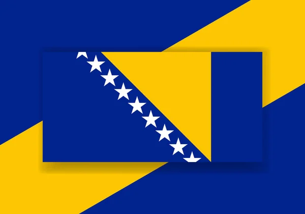 Bandiera Della Bosnia Erzegovina Disegno Bandiera Paese Bandiera Vettoriale Piatto — Vettoriale Stock