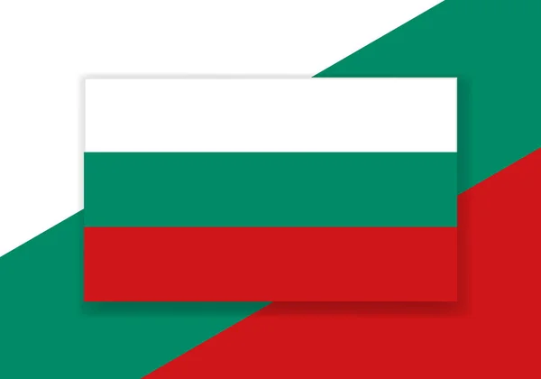 Vektorová Vlajka Bulharska Design Vlajky Země Příznak Plochého Vektoru — Stockový vektor