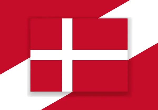 Vector Dinamarca Bandeira Desenho Bandeira País Bandeira Vetorial Plana —  Vetores de Stock