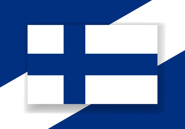 Флаг Векторной Финляндии Дизайн Флага Страны Плоский Векторный Флаг — стоковый вектор