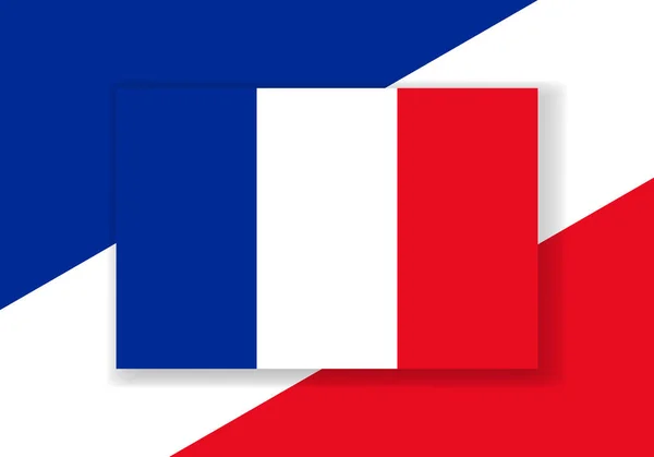 Bandiera Del Vettore France Disegno Bandiera Paese Bandiera Vettoriale Piatto — Vettoriale Stock