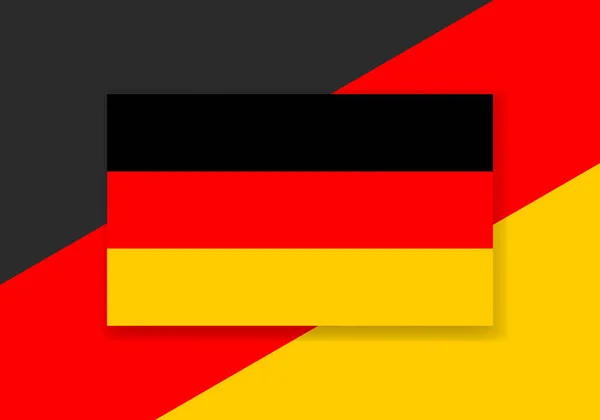 Vector Alemania Bandera Diseño Bandera País Bandera Vector Plana — Vector de stock
