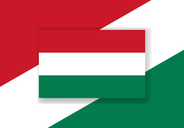Vektorová Vlajka Maďarska Design Vlajky Země Příznak Plochého Vektoru — Stockový vektor