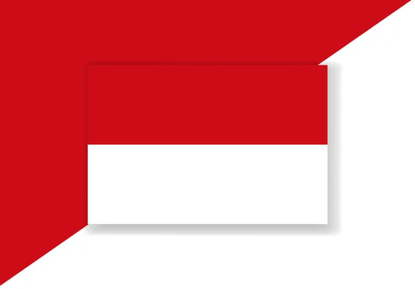 Bendera Vektor Indonesia Desain Bendera Negara Flag Vektor Datar - Stok Vektor