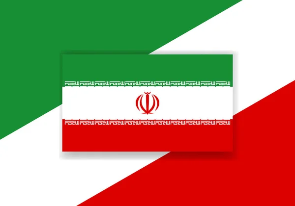 Vector Iran Flag Desenho Bandeira País Bandeira Vetorial Plana — Vetor de Stock